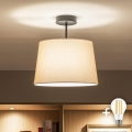 Brilagi - LED overflademonteret loftlampe CERIA 1xE27/60W/230V Ø 30 cm sort/beige