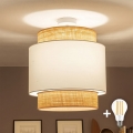 Brilagi - LED overflademonteret loftlampe CERIA 1xE27/60W/230V Ø 40 cm beige/hvid