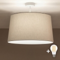 Brilagi - LED overflademonteret loftlampe CERIA 1xE27/60W/230V Ø 45 cm hvid/grå