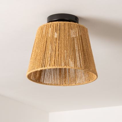 Brilagi - LED overflademonteret loftlampe CERIA BOHO 1xE27/40W/230V Ø 28 cm brun