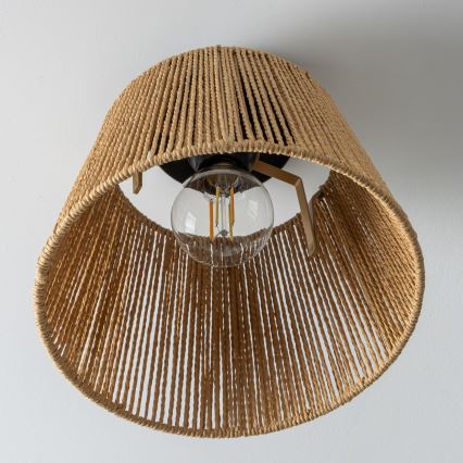 Brilagi - LED overflademonteret loftlampe CERIA BOHO 1xE27/40W/230V Ø 28 cm brun