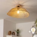 BRILAGI - LED overflademonteret loftlampe CERIA BOHO 1xE27/40W/230V Ø 50 cm brun/eg