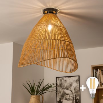 Brilagi - LED overflademonteret loftlampe CERIA BOHO 1xE27/40W/230V Ø 70 cm brun