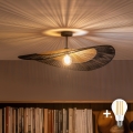 BRILAGI - LED overflademonteret loftlampe CERIA BOHO 1xE27/60W/230V Ø 80 cm sort/brun