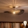 Brilagi - LED overflademonteret loftlampe CERIA BOHO 1xE27/60W/230V Ø 80 cm sort/brun