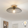 BRILAGI - LED overflademonteret loftlampe CERIA WIRE 1xE27/40W/230V Ø 26 cm sort/eg