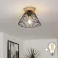 BRILAGI - LED overflademonteret loftlampe CERIA WIRE 1xE27/40W/230V Ø 30 cm sort/eg