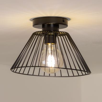 Brilagi - LED overflademonteret loftlampe CERIA WIRE 1xE27/40W/230V Ø 30 cm sort