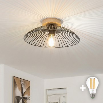 Brilagi - LED overflademonteret loftlampe CERIA WIRE 1xE27/40W/230V Ø 38 cm sort/eg