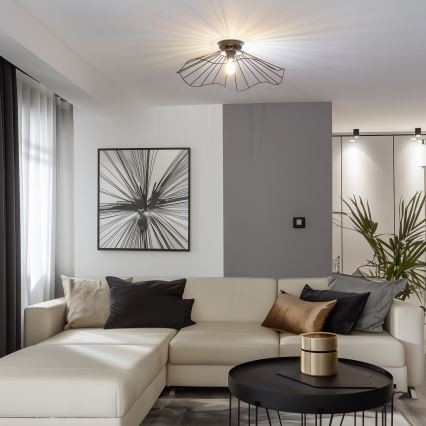 Brilagi - LED overflademonteret loftlampe CERIA WIRE 1xE27/40W/230V Ø 60 cm sort