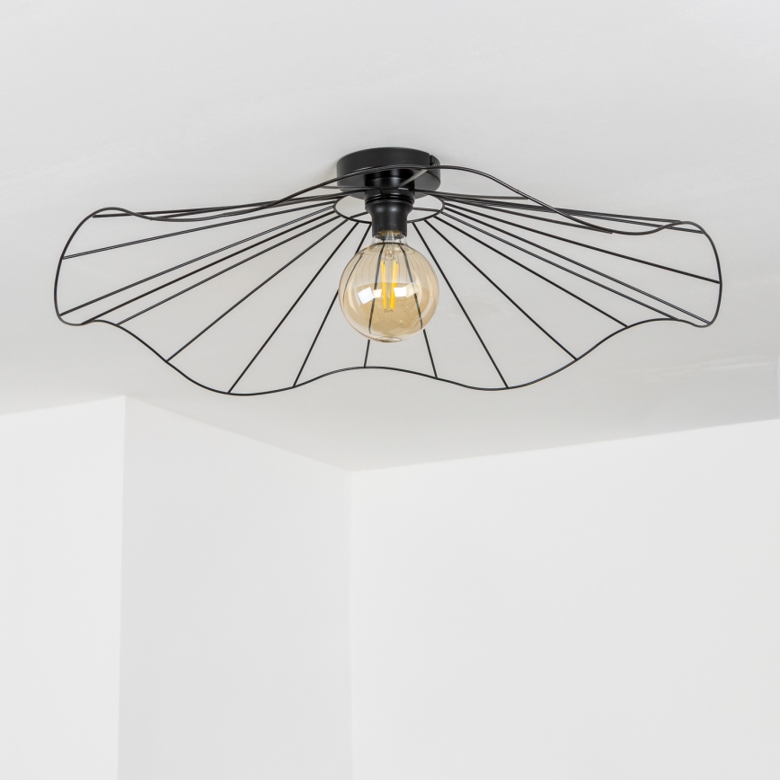 Brilagi - LED overflademonteret loftlampe CERIA WIRE 1xE27/40W/230V Ø 80 cm sort