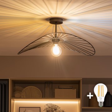 Brilagi - LED overflademonteret loftlampe CERIA WIRE 1xE27/60W/230V 40x56 cm sort
