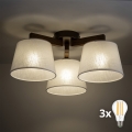 BRILAGI - LED overflademonteret loftlampe LATTE 3xE27/15W/230V fyr/beige