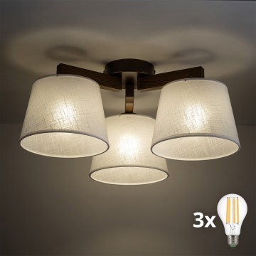 BRILAGI - LED overflademonteret loftlampe LATTE 3xE27/15W/230V fyr/beige