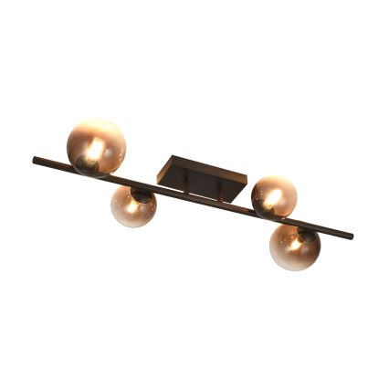 Brilagi - LED overflademonteret loftlampe MILLA 4xG9/3W/230V brun/røget brun