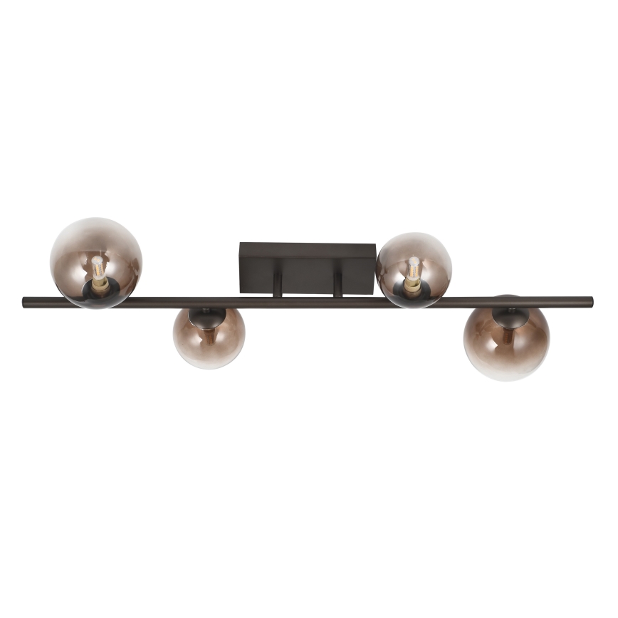 Brilagi - LED overflademonteret loftlampe MILLA 4xG9/3W/230V brun/røget brun