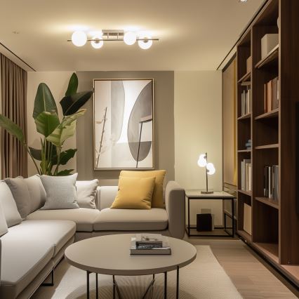 Brilagi - LED overflademonteret loftlampe MILLA 4xG9/3W/230V sort krom/hvid