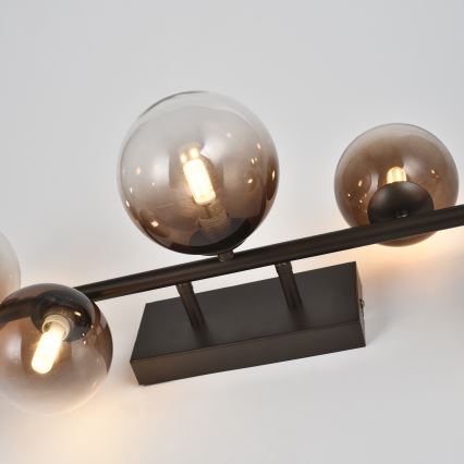 Brilagi - LED overflademonteret loftlampe MILLA 7xG9/3W/230V brun/røgbrun