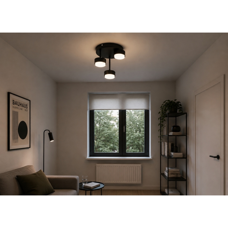 Brilagi - LED overflademonteret loftlampe MONO 3xGX53/30W/230V sort