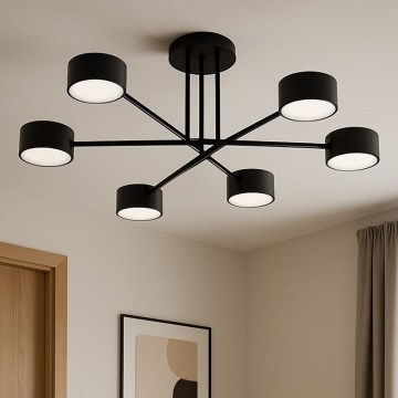 Brilagi - LED overflademonteret loftlampe MONO 6xGX53/12W/230V sort