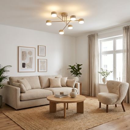Brilagi - LED overflademonteret loftlampe MONO 6xGX53/30W/230V beige