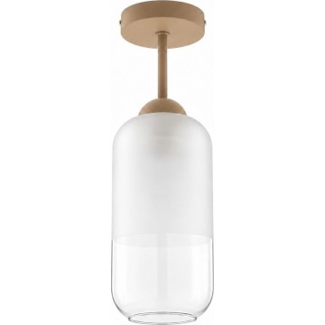 BRILAGI - LED overflademonteret loftlampe RETRO GLASS 1xE27/60W/230V Ø 14 cm beige/hvid