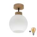BRILAGI - LED overflademonteret loftlampe RETRO GLASS 1xE27/60W/230V Ø 15 cm eg/hvid