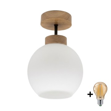 BRILAGI - LED overflademonteret loftlampe RETRO GLASS 1xE27/60W/230V Ø 15 cm eg/hvid