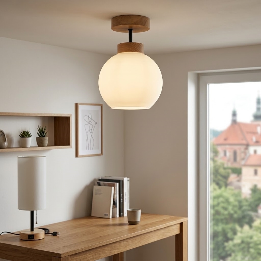 BRILAGI - LED overflademonteret loftlampe RETRO GLASS 1xE27/60W/230V Ø 15 cm eg/hvid