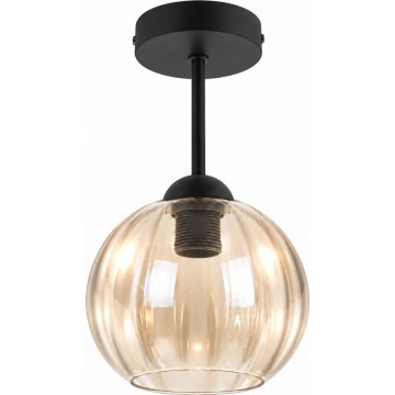 BRILAGI - LED Overflademonteret loftlampe RETRO GLASS 1xE27/60W/230V Ø 18 cm sort/røget beige