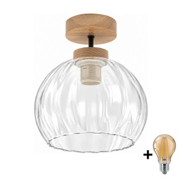 BRILAGI - LED overflademonteret loftlampe RETRO GLASS 1xE27/60W/230V Ø 25 cm eg/klart glas