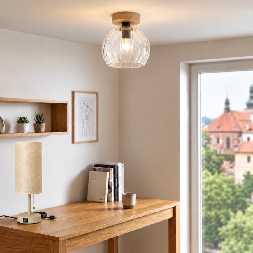 BRILAGI - LED overflademonteret loftlampe RETRO GLASS 1xE27/60W/230V Ø 25 cm eg/klart glas