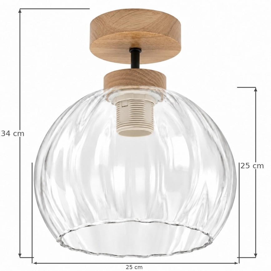 BRILAGI - LED overflademonteret loftlampe RETRO GLASS 1xE27/60W/230V Ø 25 cm eg/klart glas