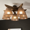 Brilagi - LED Overflademonteret loftslampe ANTHONY 5xE14/40W/230V eg valnød/brun