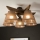Brilagi - LED Overflademonteret loftslampe ANTHONY 5xE14/40W/230V eg valnød/brun
