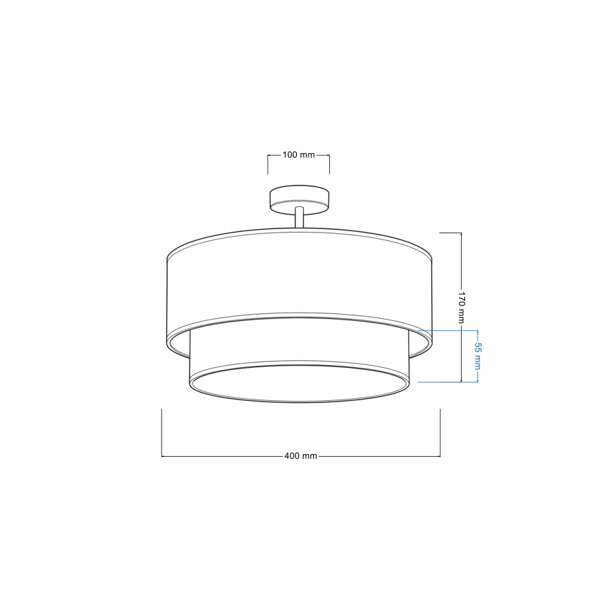 Brilagi - LED overflademonteret loftlampe BOHO BOBO 1xE27/10W/230V Ø 40 cm prikket beige/creme