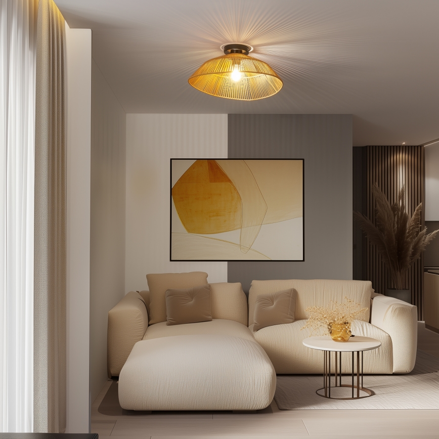 Brilagi - LED overflademonteret lysekrone CERIA BOHO 1xE27/40W/230V Ø 50 cm brun