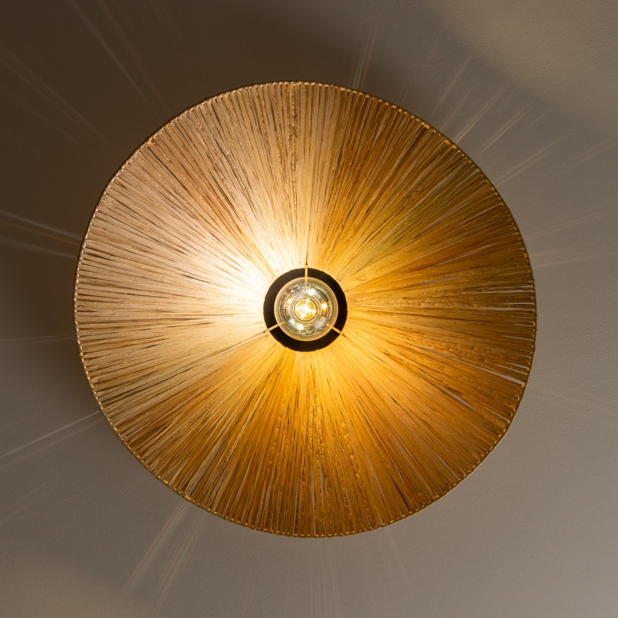 Brilagi - LED overflademonteret lysekrone CERIA BOHO 1xE27/40W/230V Ø 60 cm raffia