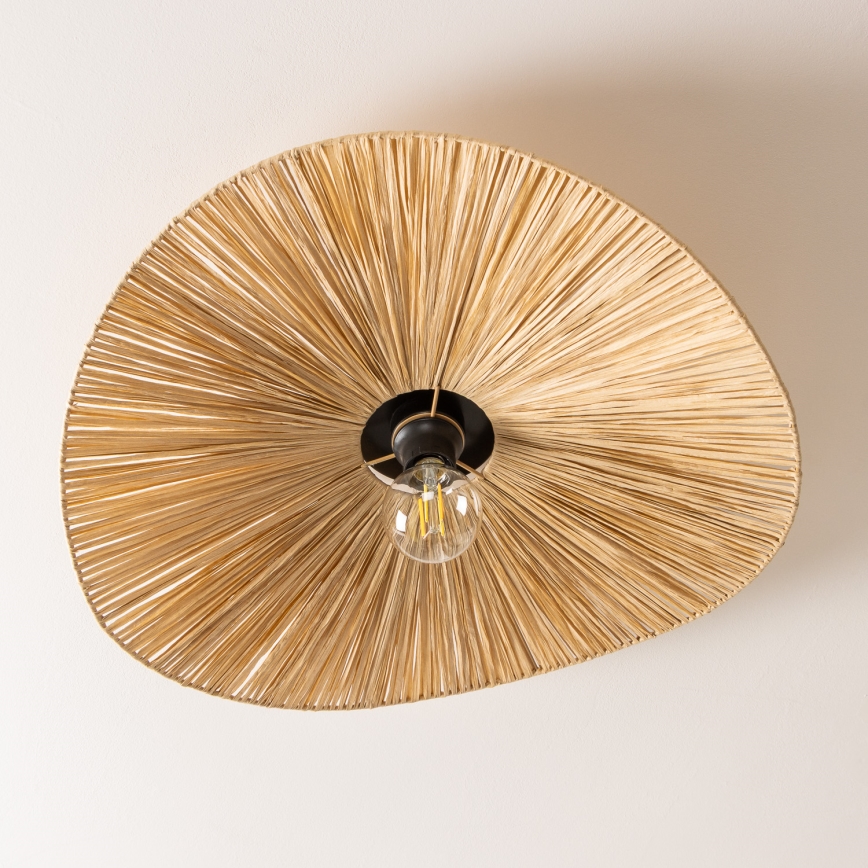 Brilagi - LED overflademonteret lysekrone CERIA BOHO 1xE27/40W/230V Ø 60 cm raffia