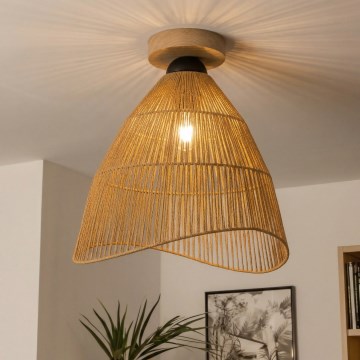 Brilagi - LED overflademonteret lysekrone CERIA BOHO 1xE27/40W/230V Ø 70 cm brun/eg