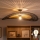 Brilagi - LED overflademonteret lysekrone CERIA BOHO 1xE27/60W/230V Ø 100 cm sort/brun