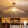 Brilagi - LED overflademonteret lysekrone CERIA BOHO 1xE27/60W/230V Ø 70 cm sort/beige