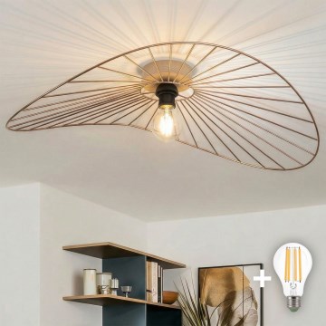 Brilagi - LED overflademonteret lysekrone CERIA WIRE 1xE27/40W/230V 60x80 cm bronze/eg
