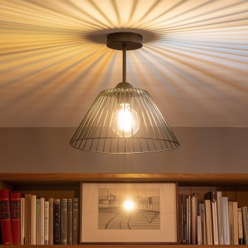 Brilagi - LED overflademonteret lysekrone CERIA WIRE 1xE27/60W/230V Ø 30 cm sort