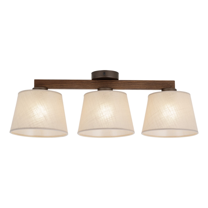 BRILAGI - LED overflademonteret lysekrone LATTE 3xE27/15W/230V fyrretræ/beige