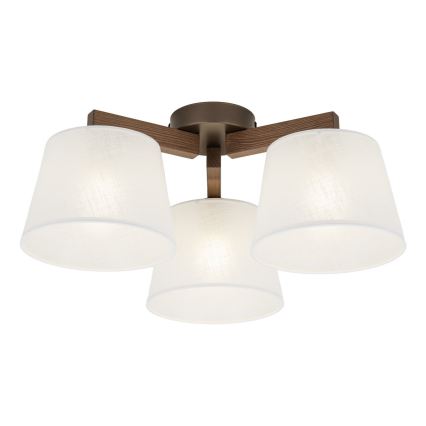 BRILAGI - LED overflademonteret lysekrone LATTE 3xE27/15W/230V fyrretræ/hvid
