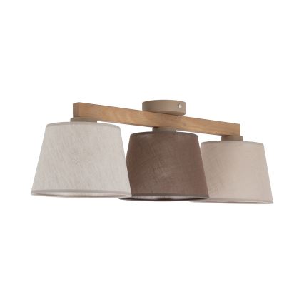 BRILAGI - LED Overflademonteret lysekrone LATTE 3xE27/15W/230V fyrretræ/mix