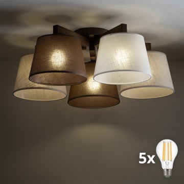BRILAGI - LED overflademonteret lysekrone LATTE 5xE27/15W/230V fyr/mix