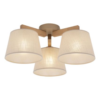 BRILAGI - LED overflademonteret lysekrone LATTE SABIA 3xE27/15W/230V fyr/beige