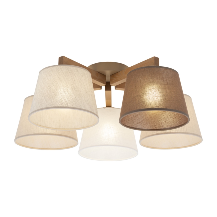 BRILAGI - LED Overflademonteret lysekrone LATTE SABIA 5xE27/15W/230V fyr/mix